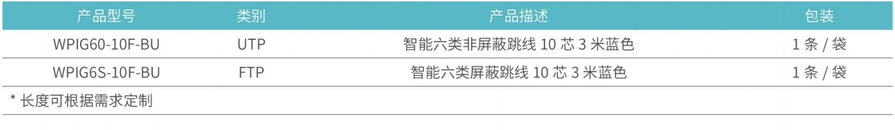 智能六类跳线